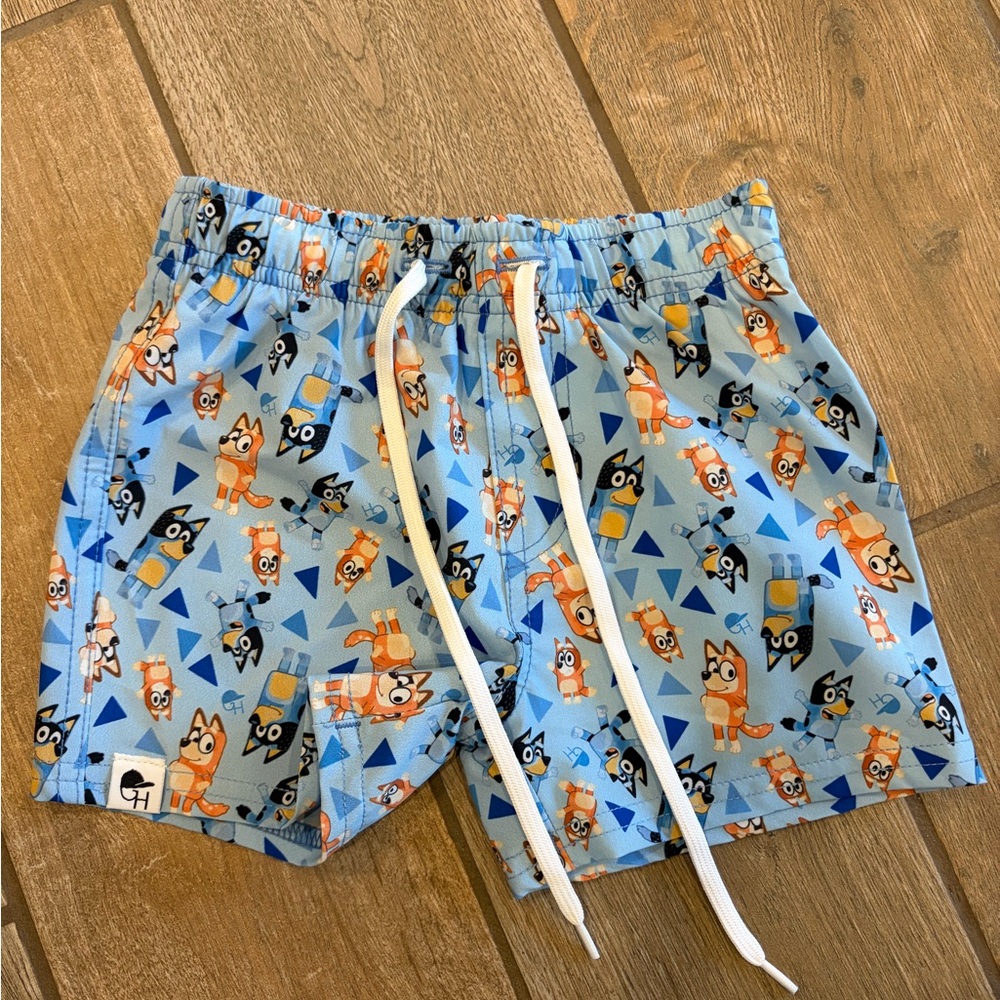 George Hats Bluey swim shorts size 3T - 4T like new condition